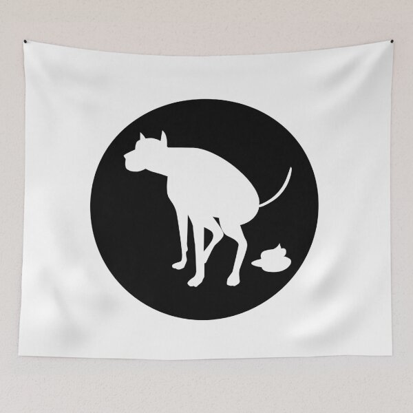 Item preview, Dog Poop sticker - dog pooping as a silhouette  designed and sold by PIXEL POP DESIGNS - Beyond the Norm!.