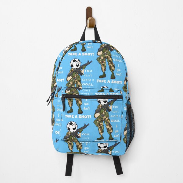 Item preview, Soccer football take a shot quote sky blue designed and sold by LiamFitzpatrick.