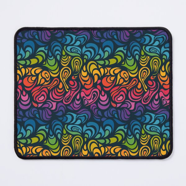 Item preview, Multicoloured Abstract Swirls and Curls - Rainbow Pattern Print - retro funky designed and sold by Vision-Tees.