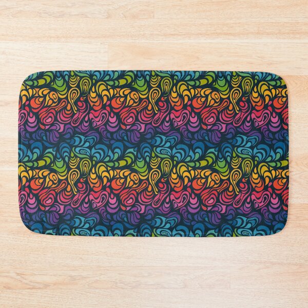 Item preview, Multicoloured Abstract Swirls and Curls - Rainbow Pattern Print - retro funky designed and sold by Vision-Tees.