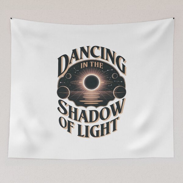 Item preview, Dancing in the Shadow of Light – Retro Cosmic Eclipse designed and sold by Zanigold.