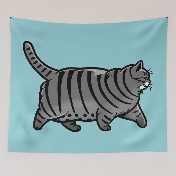 Item preview, Chonky Oh Lawd He Comin Grey Tabby Cat designed and sold by KilkennyCat Art.