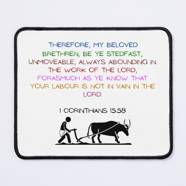 Item preview, 1 Corinthians 15:58, Steadfast Labor in the Lord's Work designed and sold by Faithloveshop.