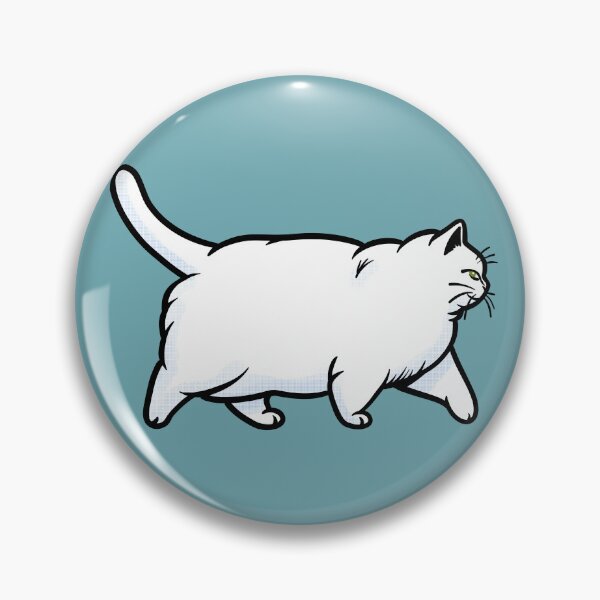 Item preview, Chonky Oh Lawd He Comin White Cat designed and sold by KilkennyCat Art.