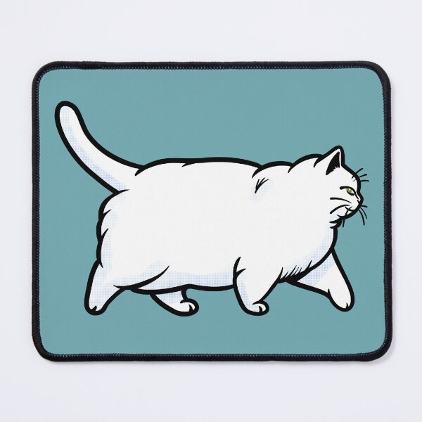 Item preview, Chonky Oh Lawd He Comin White Cat designed and sold by KilkennyCat Art.