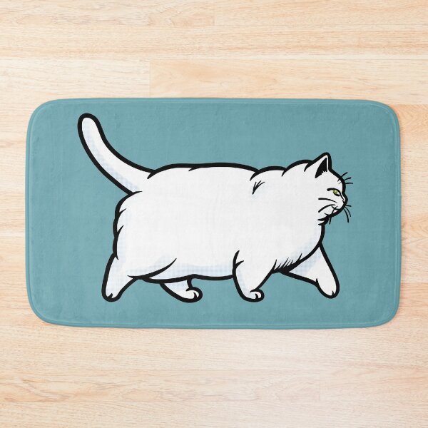 Item preview, Chonky Oh Lawd He Comin White Cat designed and sold by KilkennyCat Art.