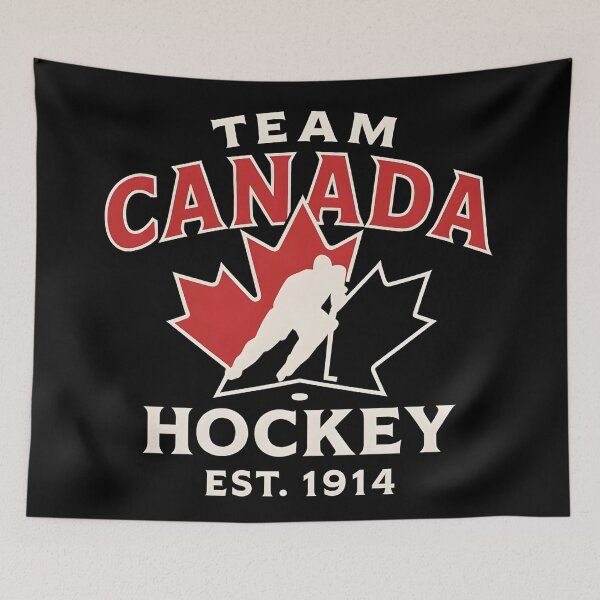 Item preview, Hockey Team Canada EST. 1914 Shirt – Classic White on Black Vintage Hockey T-Shirt designed and sold by WAUZ.