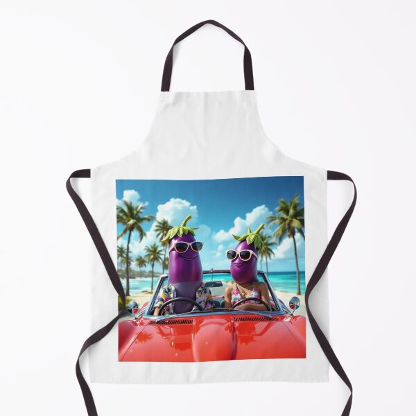Item preview, TWO EGGPLANTS RIDING A CAR designed and sold by Catalina Kate.