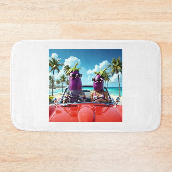 Item preview, TWO EGGPLANTS RIDING A CAR  designed and sold by Catalina Kate.
