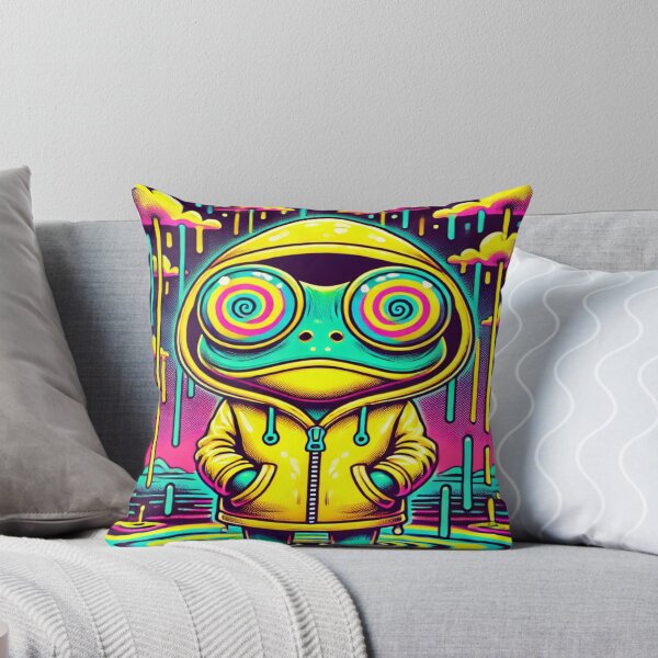 Artikelvorschau, Trippy Frog in a Raincoat | Psychedelic Amphibian Streetwear entworfen und verkauft von buzzprints1234.
