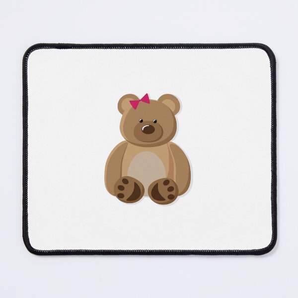 Item preview, Cute teddy bear with a pink bow designed and sold by AuraDesignz.
