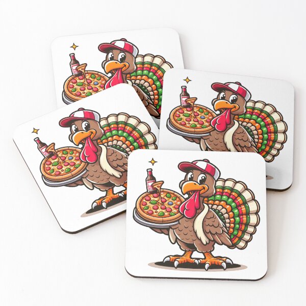 Item preview, Turkey Delivery Man Holding a Pizza | Funny Thanksgiving Delivery Scene | Pizza-Loving Holiday Bird | Quirky Turkey on a Food Mission | Hilarious Thanksgiving Twist designed and sold by PaintedPixels01.