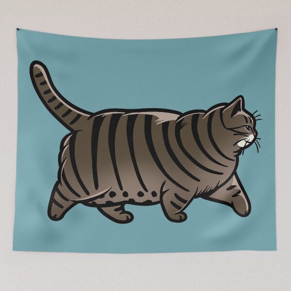 Item preview, Chonky Oh Lawd He Comin Brown Tabby Cat designed and sold by KilkennyCat Art.