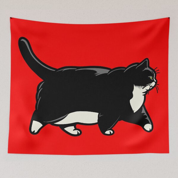 Item preview, Chonky Oh Lawd He Comin Tuxedo Cat designed and sold by KilkennyCat Art.
