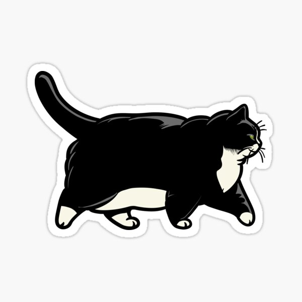 Item preview, Chonky Oh Lawd He Comin Tuxedo Cat designed and sold by KilkennyCat Art.