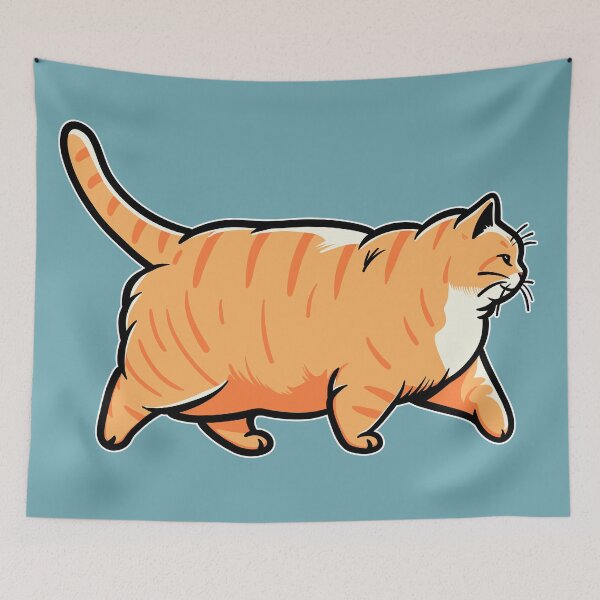 Item preview, Chonky Oh Lawd He Comin Ginger Cat designed and sold by KilkennyCat Art.
