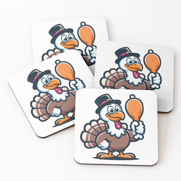 Item preview, Turkey Holding a Chicken Fry | Funny Thanksgiving Surprise | Turkey with a Delicious Twist | Hilarious Holiday Feasting Scene | Turkey Serving Up Some Frying Humor designed and sold by PaintedPixels01.