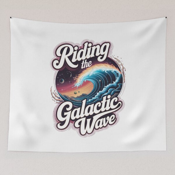 Item preview, Riding the Galactic Wave - Cosmic Surf Adventure designed and sold by Zanigold.