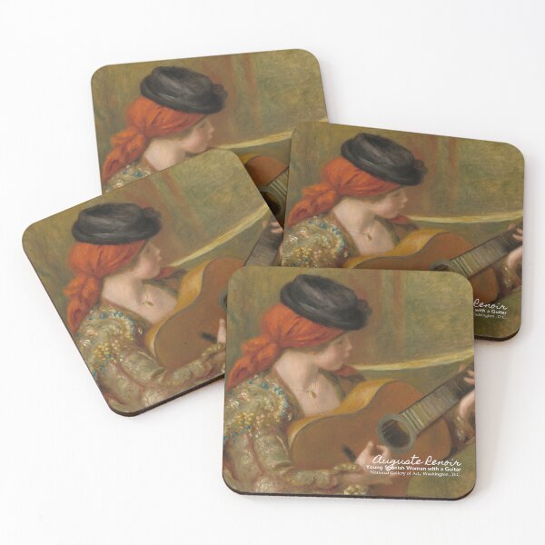 Item preview, Young Spanish Woman with a  Guitar, 1898 .  Auguste Renoir . National Gallery of Art . Artsy journal . Art stickers . Art mugs . Art tote bags . Art gifts . Art inspired products designed and sold by WeareSublime.