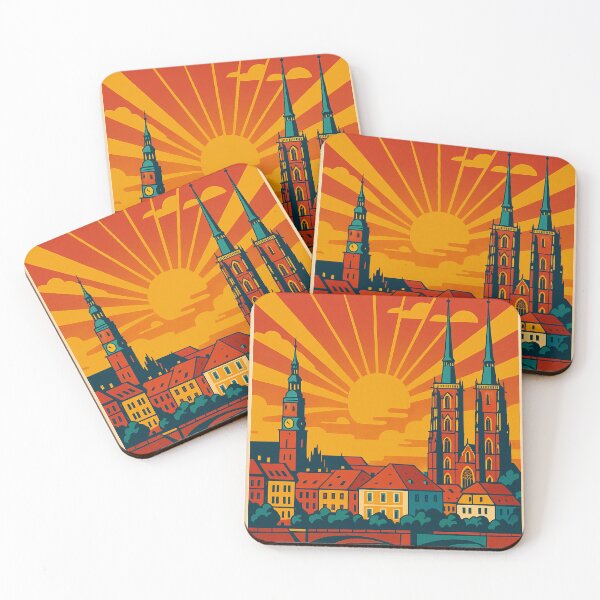 Item preview, Digital Retro Pop Art Poster of Wrocław | Vibrant Polish City in Bold Colors | Wrocław Skyline in Vintage Pop Art Style | Colorful Tribute to European Architecture designed and sold by PaintedPixels01.