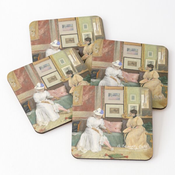 Item preview, A Friendly Call, 1895 William Merritt Chase . National Gallery of Art . Artsy journal . Art stickers . Art mugs . Art tote bags . Art gifts . Art inspired products designed and sold by WeareSublime.