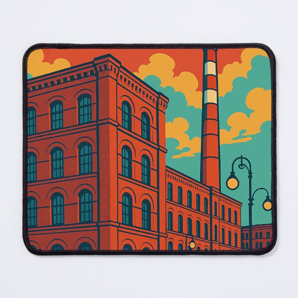 Item preview, Łódź Cityscape in Retro Pop Art Style | Bold Colors and Urban Vibes | Digital Pop Culture Tribute to Łódź Poland | Vibrant Architecture with Vintage Aesthetic designed and sold by PaintedPixels01.