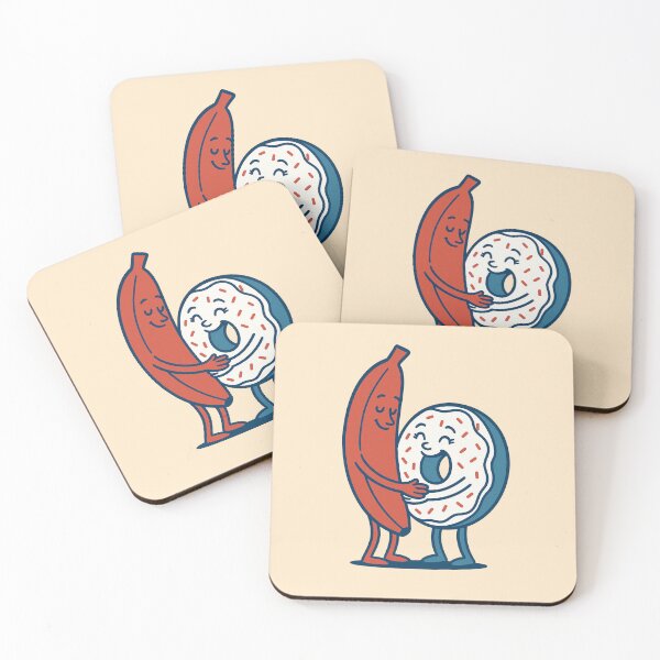 Item preview, Just Chillin' Series: Banana and Donut (Love at First Sight) Version #3B (Red, Blue and White) designed and sold by lapart.