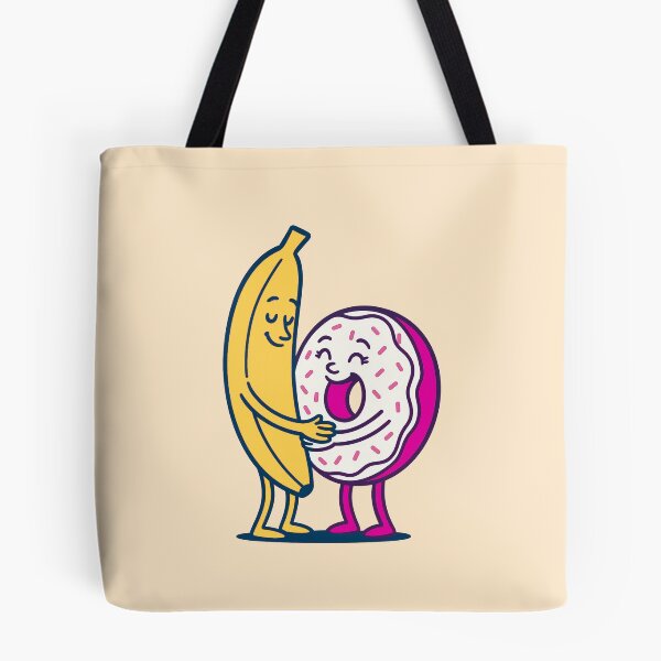 Item preview, Just Chillin' Series: Banana and Donut (Love at First Sight) Version #3C (Yellow, Pink and White) designed and sold by lapart.