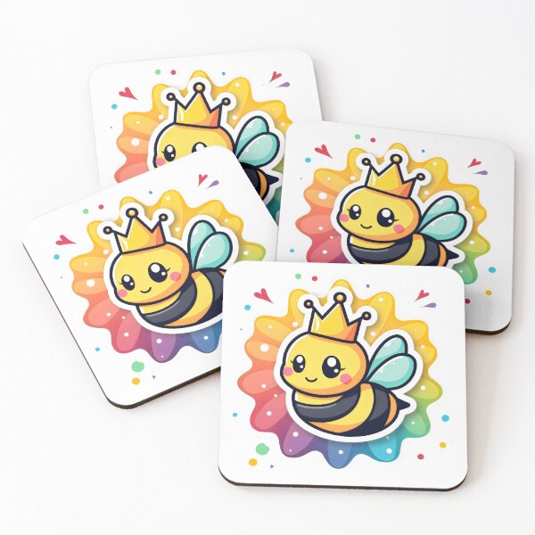 Item preview, Kawaii Bee - Adorable Bumblebee Sticker designed and sold by slickywitty.