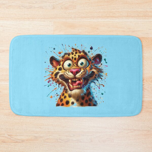 Item preview, Quirky Leopard Wacky Googly Crazy Eyes Cute Big Cat designed and sold by scooterbaby.