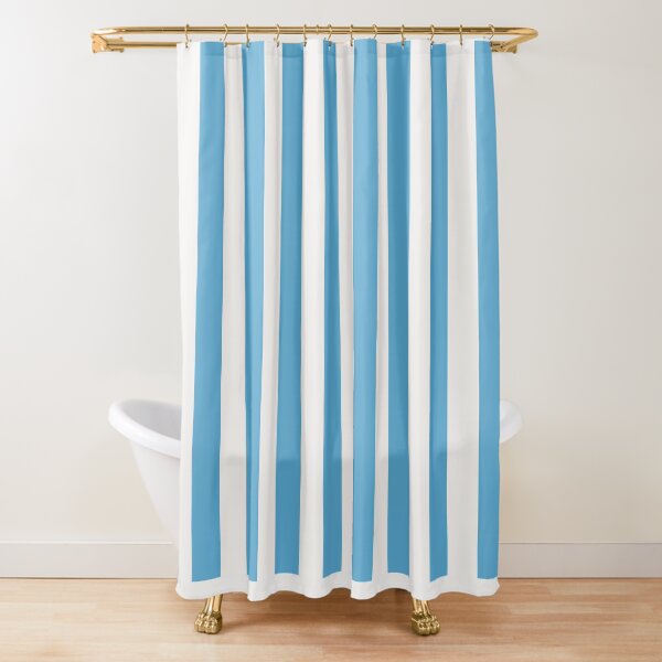 Item preview, Sky Blue Stripe Pattern Classic Vertical Blue and White Large Wide Stripe designed and sold by Teacup Tiger Designs.