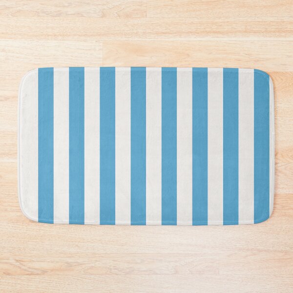 Item preview, Sky Blue Stripe Pattern Classic Vertical Blue and White Large Wide Stripe designed and sold by Teacup Tiger Designs.