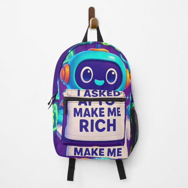 Item preview, I Asked AI to Make Me Rich Funny T-Shirt – AI Humor & Tech Meme Merch designed and sold by NeuroPixels Design.