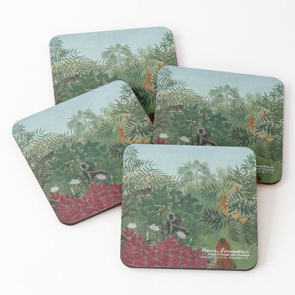 Item preview, Tropical Forest with Monkeys by Henri Rousseau . National Gallery of Art . Artsy journal . Art stickers . Art mugs . Art tote bags . Art inspired products . Art gifts designed and sold by WeareSublime.