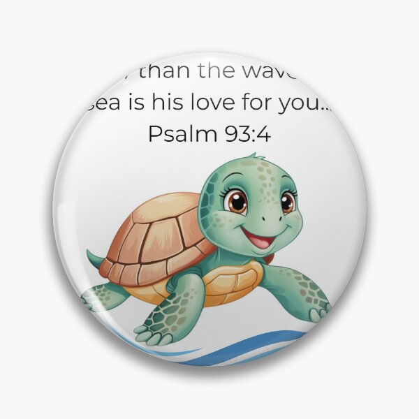 Item preview, Peaceful sea turtle Christian shirt- Psalm 93:4 Inspirational  designed and sold by Jessica Brauer Design's.