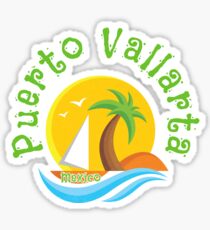Sunshine and Palms Beach Vacation Puerto Vallarta Sticker