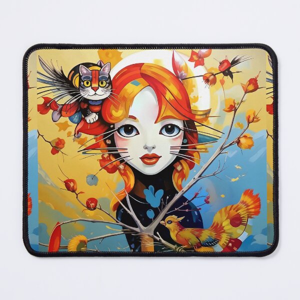 Item preview, Beautiful girl with a cat. designed and sold by Natalia-Vlad.