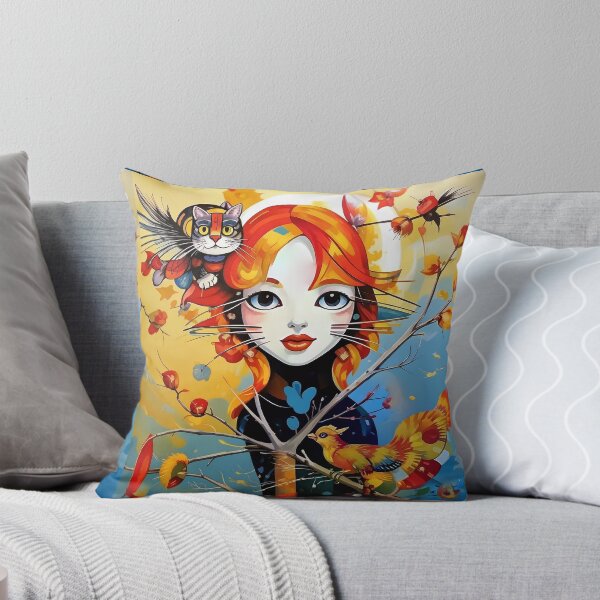 Item preview, Beautiful girl with a cat. designed and sold by Natalia-Vlad.