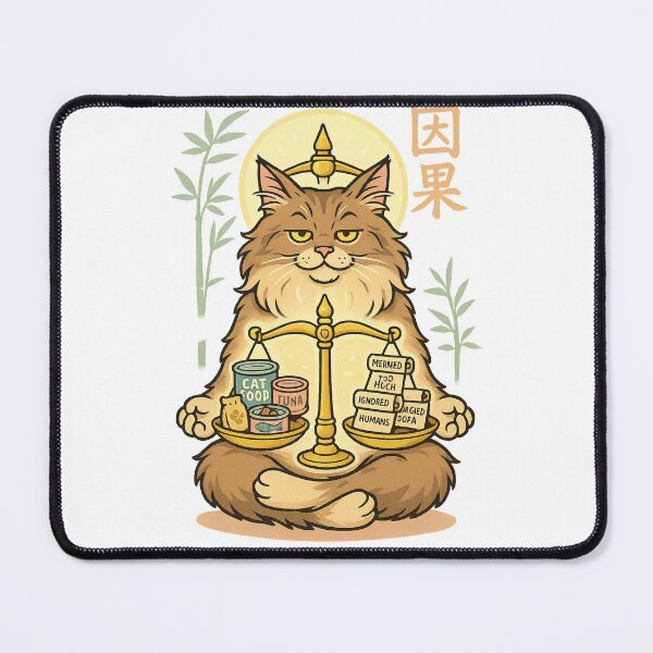 Item preview, Karma Comes in Cans – Zen Cat of Cause and Tuna designed and sold by Kubiru.