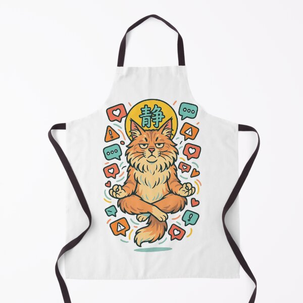 Item preview, "Notifications are illusions" – Zen Cat Floating in Calm designed and sold by Kubiru.