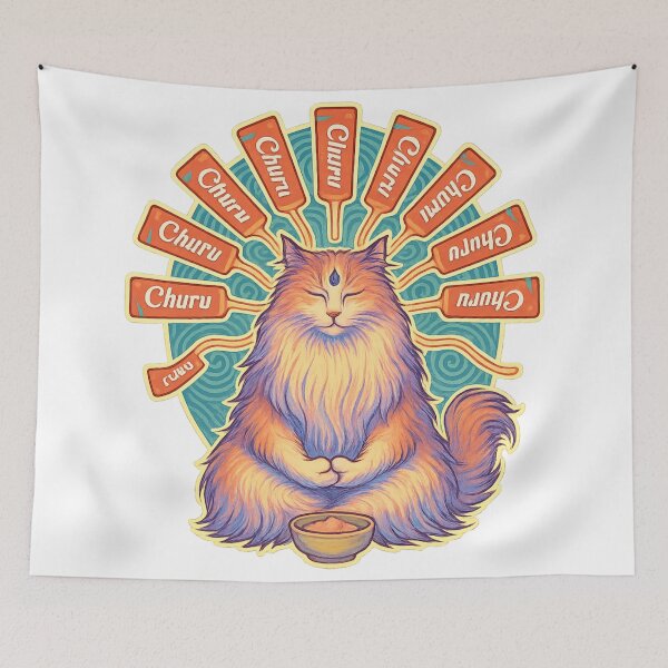 Item preview, Zen Cat vs. Churu Desires designed and sold by Kubiru.
