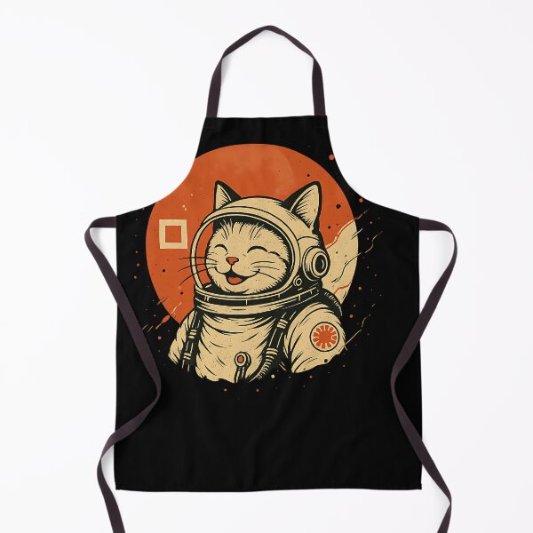 Item preview, Japanese Minimalist 1950s Retro Space Cat Good Luck Kanji designed and sold by cawtoon.