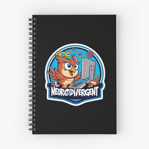 Item preview, "Neurodivergent"- Owl in Hyper-Focus Mode designed and sold by RisenAgain - Quantum BrainGlitch | Designs.