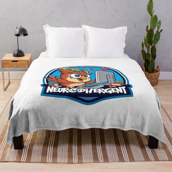 Item preview, "Neurodivergent"- Owl in Hyper-Focus Mode designed and sold by RisenAgain - Quantum BrainGlitch | Designs.