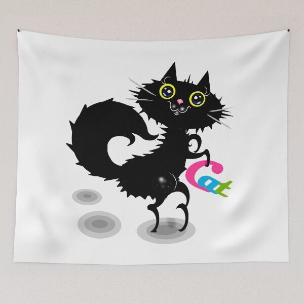 Item preview, Charming black cat  designed and sold by Shirley cute art .