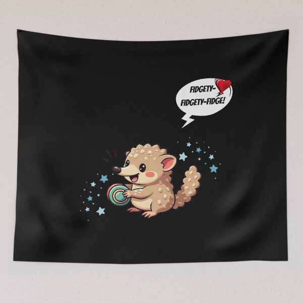 Item preview, "Fidgety-Fidgety-Fidge!" Fidgeting Pangolin, Cartoon Style designed and sold by RisenAgain - Quantum BrainGlitch | Designs.