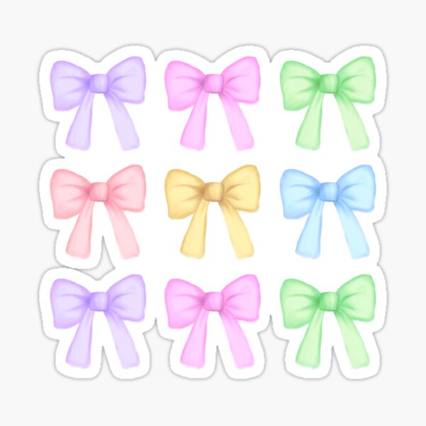 Item preview, Colorful Pastel Bows designed and sold by BlissfulBean.