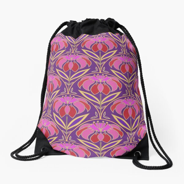 Purple Reina Drawstring Bag