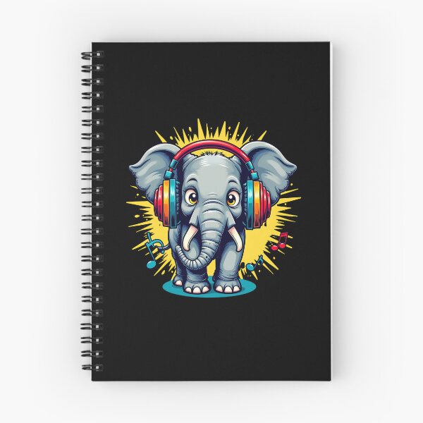 Item preview, Cute Elephant with Headphones – Neurodivergent Animal Art designed and sold by RisenAgain - Quantum BrainGlitch | Designs.