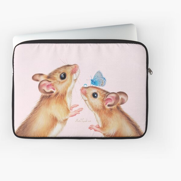 Cute mice by Maria Tiqwah Laptop Sleeve